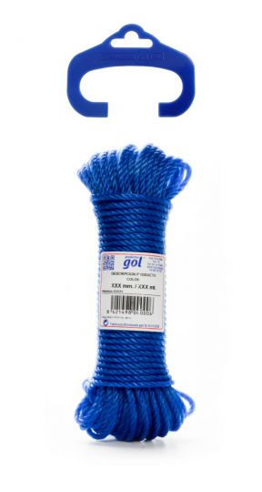 Cuerda plastico GRANETE Ø 5 mm 10 Mt Azul
