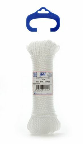 Cuerda plastico GRANETE Ø 5 mm 10 Mt Blanca