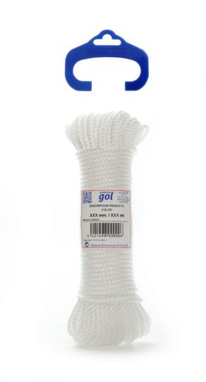 Cuerda plastico GRANETE Ø 5 mm 10 Mt Blanca