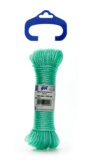 Cuerda plastico GRANETE Ø 5 mm 10 Mt Verde