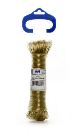 Cable Acero Plastificado Ø 4 mm 10 Mt Oro