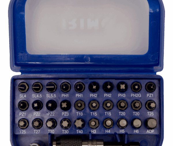 Juego puntas 1/4'' portapuntas magnético, 32 pieza