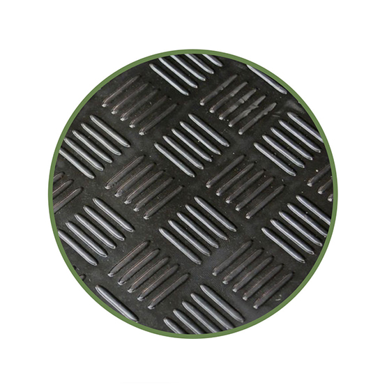 Plancha goma pavim. caucho checker 1,5 m 3 mm (m2)