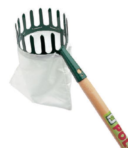 Recogefrutos de acero barnizado epoxi 20x24x150 cm