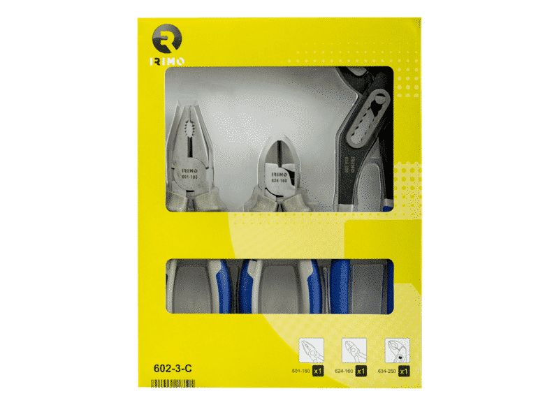 Juego 3 alicates (universal,cortante, tenacilla)