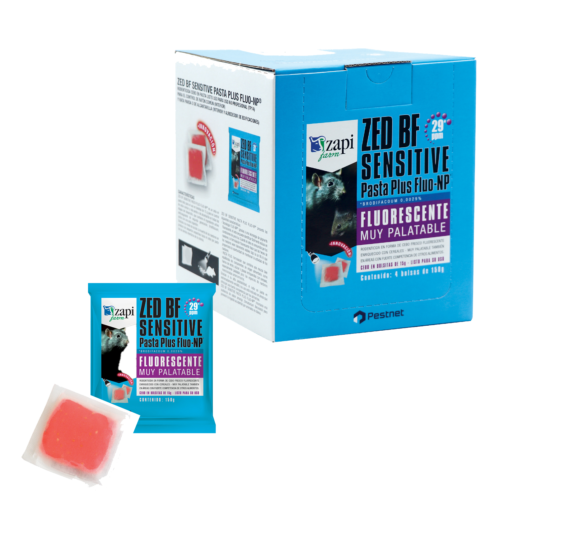 Raticida Zed BF® Sensitive Pasta Plus 600 g