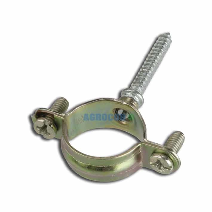 Abrazadera cofil con tirafondo ø 50mm x 6mm