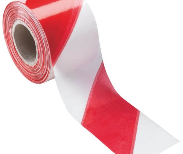 Cinta señalizacion 200 x 70 blanca/roja