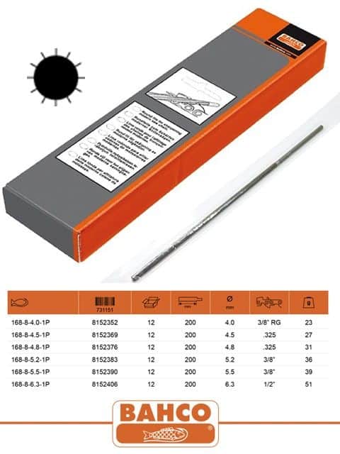 Lima redonda BAHCO motosierra ø 5.2 mm - Imagen 3