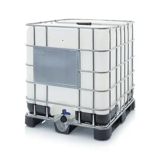 Depósito con jaula 1000 litros Depósito con jaula de 1000 litros de capacidad en color blanco para agua potable. Color Blanco Material: Plástico