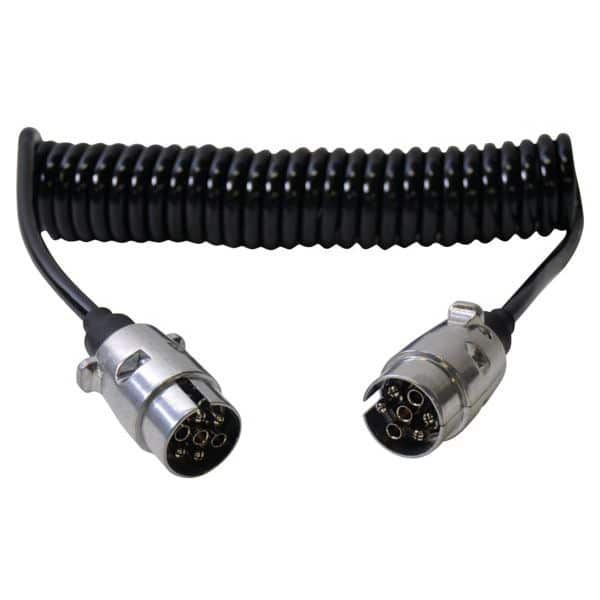 Cable alargador espiral 3,5 m 7 pines (metálico)