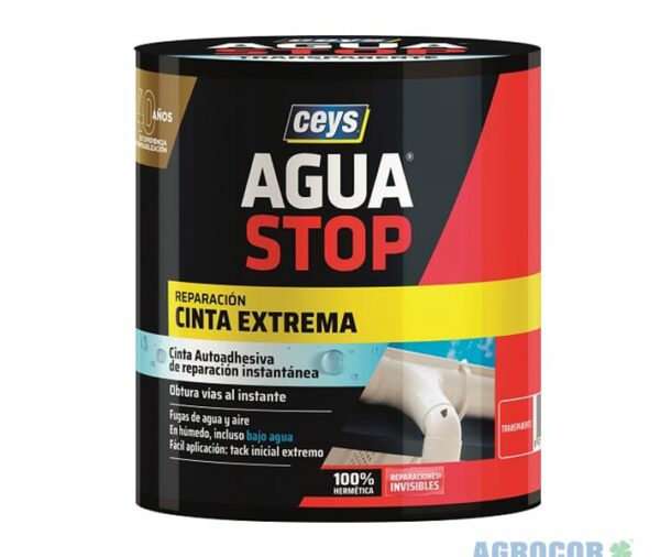 AGUASTOP cinta extrema Transparente 1.5mt x 100mm