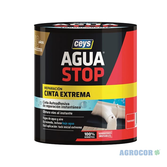 AGUASTOP cinta extrema Transparente 1.5mt x 100mm