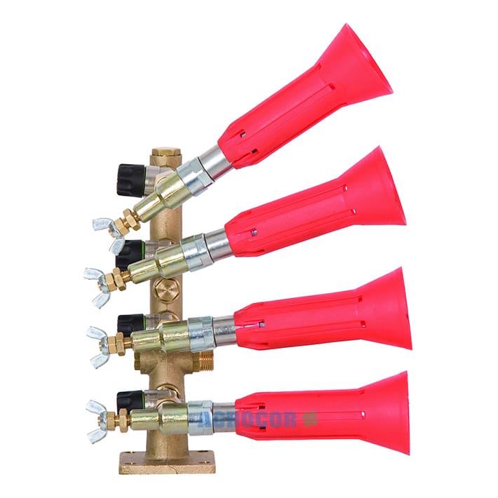 Columna 4 salidas con pulv.reg. con modulo antig.