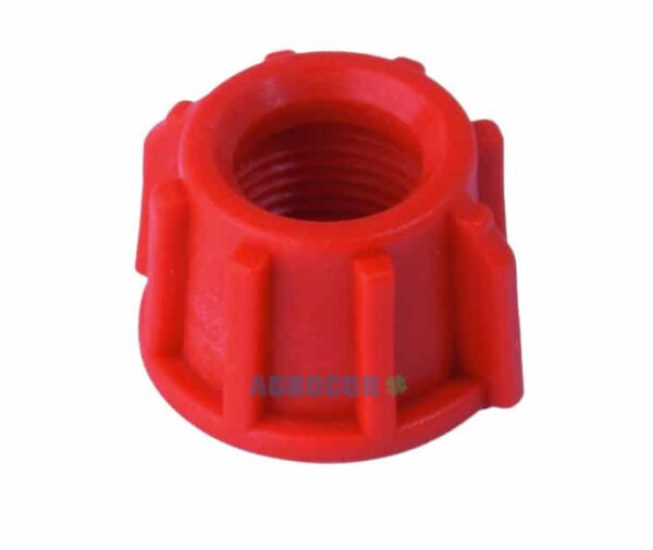 Tuerca 3/8'' plastico roja