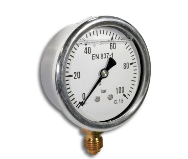 Manometro glicerina 100 bar 1/4" 63 mm