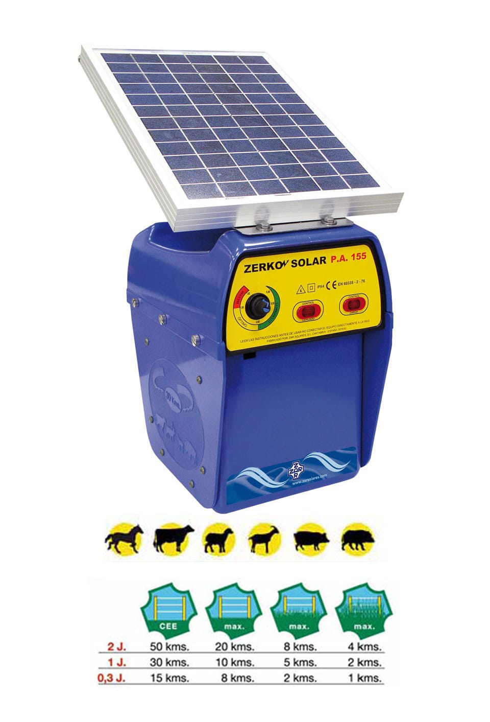 Pastor electrico Zerko-solar (sin bateria)