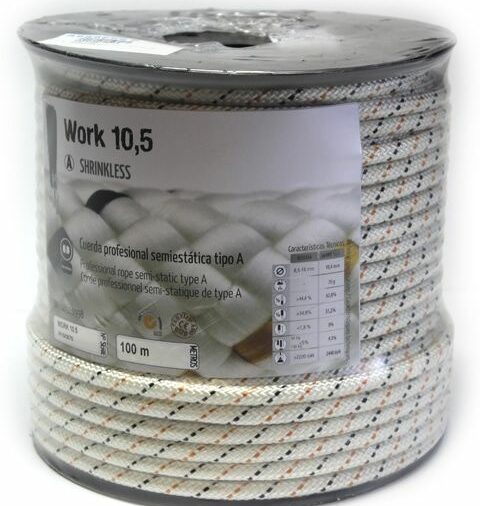 Cuerda semiestatica ø 10,5 mm -mts- homologada