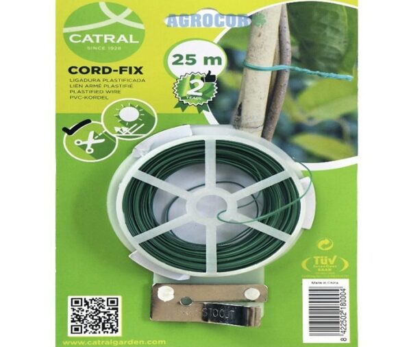 Alambre plastificado cord-fix flat rollo 25 mt.