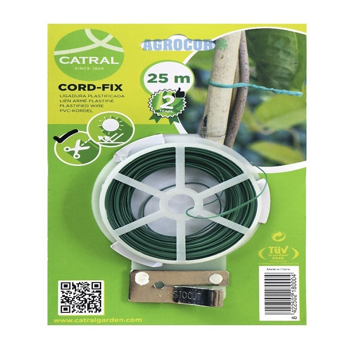 Alambre plastificado cord-fix flat rollo 25 mt.