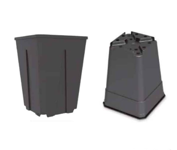 Maceta cuadrada 20x20x25 negra