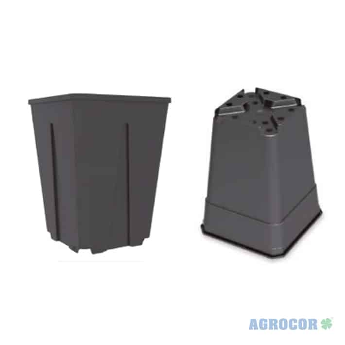 Maceta cuadrada 15x15x20 negra