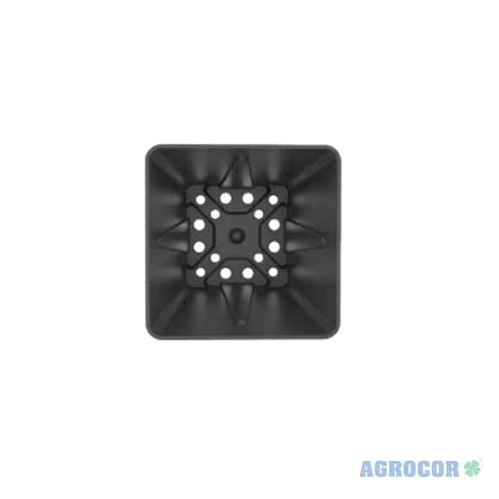 Maceta cuadrada 18x18x23 negra - Imagen 2