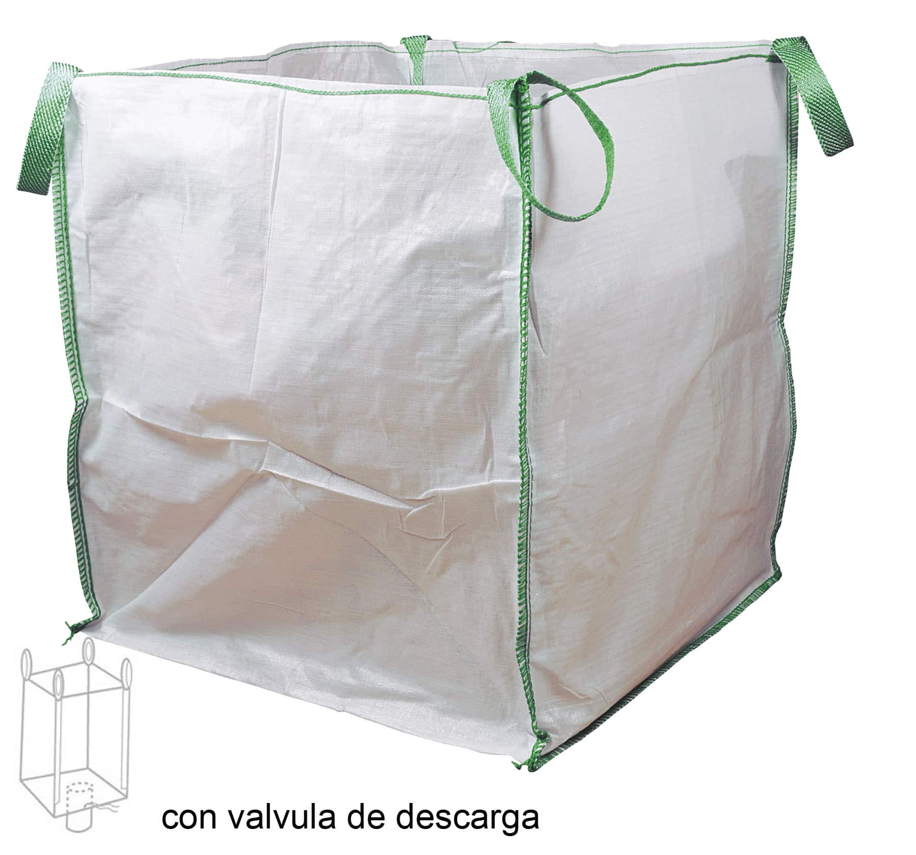 Saca (big-bag) con valvula descarga (max 1000 kg)
