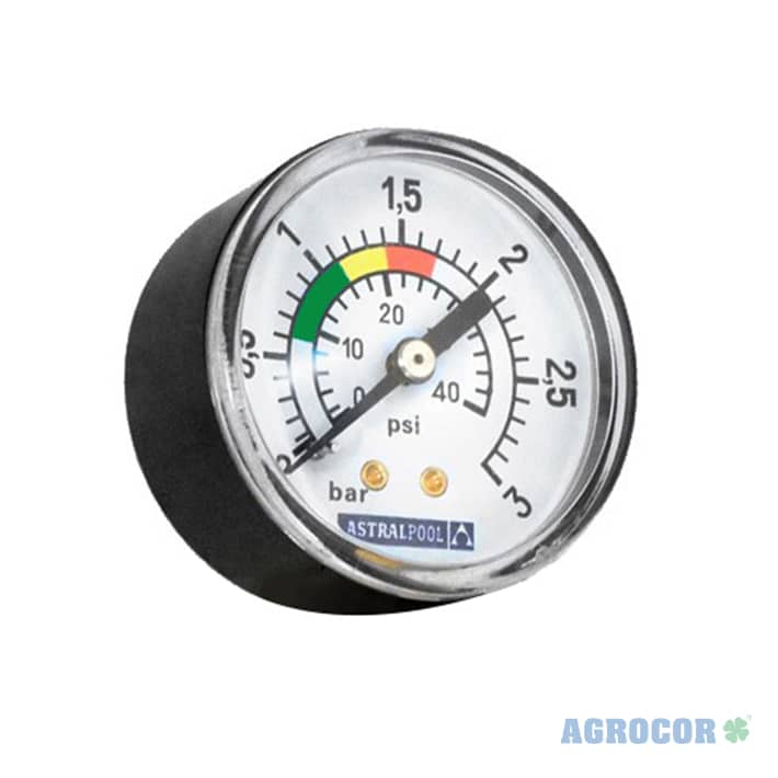 Manometro ASTRAL 03 bar 1/8'' ø 50 mm horizontal