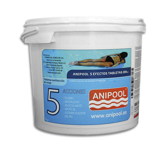 Anipool 5 efectos 5 kg. tabletas de 200 gr.