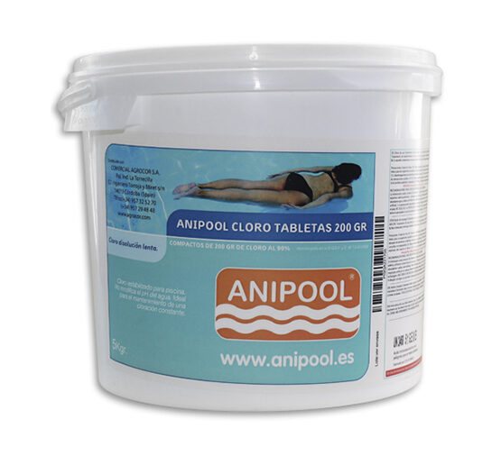Anipool cloro tabletas de 200 gr. 5 kg.