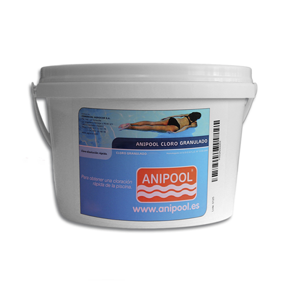 Anipool cloro lento granulado 5 kg.