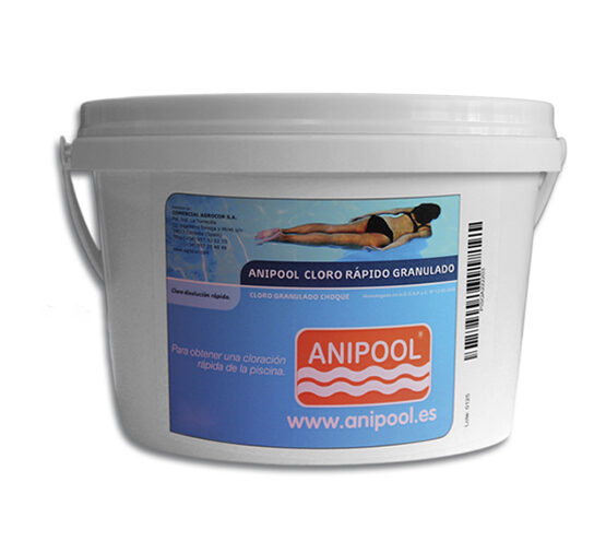 Anipool cloro rapido granulado 5 kg.