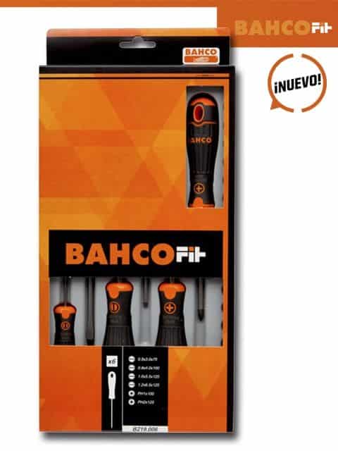 Juego destornilladores bahcofit 6 piezas