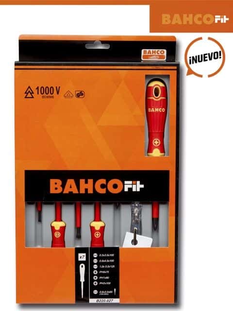 Juego destornilladores aislado 1000v 7 piezas BAHC