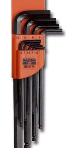 Juego llaves hexagonal con bola 9 piezas BAHCO