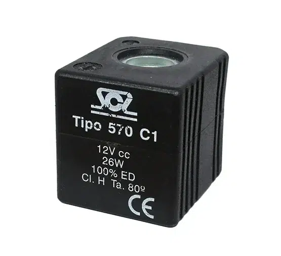 Bobina electrovalvula 12 v 27 w (tipo 570 c1)