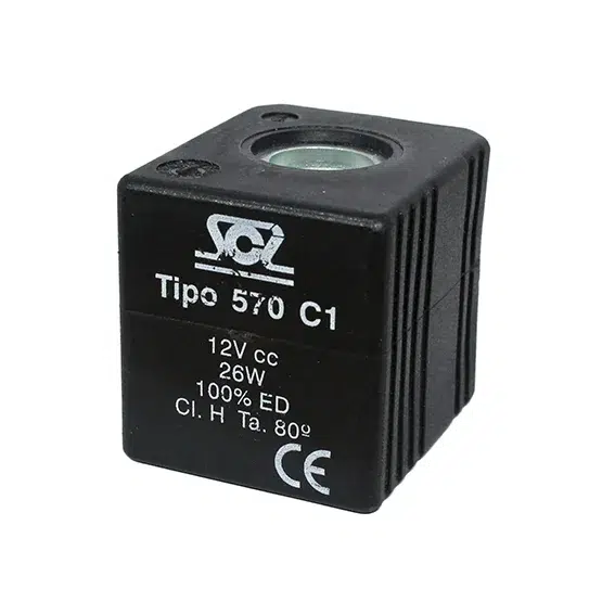 Bobina electrovalvula 12 v 27 w (tipo 570 c1)