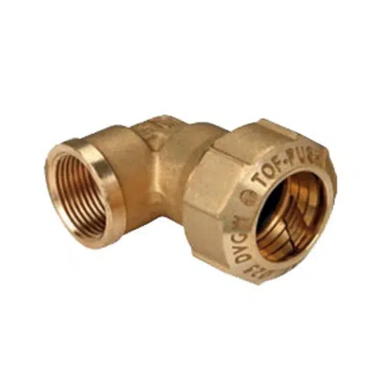 Codo RH laton P.E 1 1/2" EFFEBI