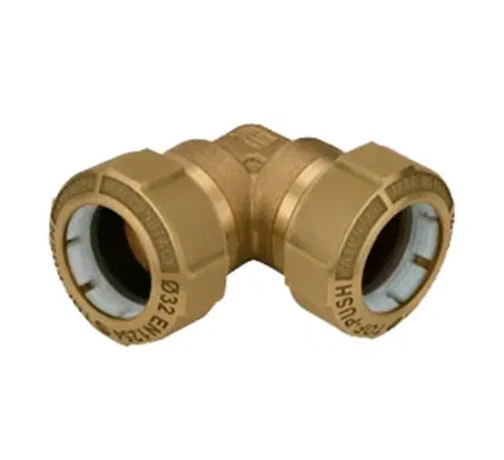 Codo igual latón P.E. 63 mm. EFFEBI Codo igual latón PE 63 mm. EFFEBI