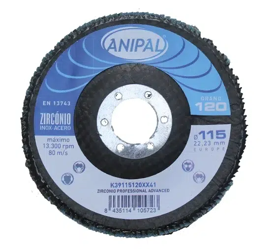 Disco Laminas ANIPAL Zirconio ø 115 Grano 120