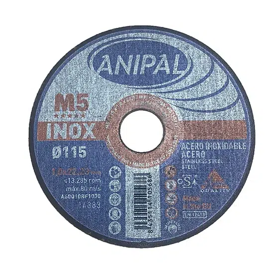 Disco corte ANIPAL M5 ø 115x1 Inoxidable