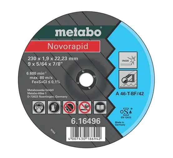 Disco corte Novorapid A-46-T-BF Inox ø 230x1.9