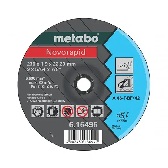 Disco corte Novorapid A-46-T-BF Inox ø 230x1.9