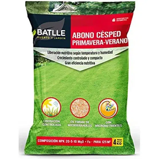 Fertilizante Cesped Primavera-Verano BATLLE 4 Kg