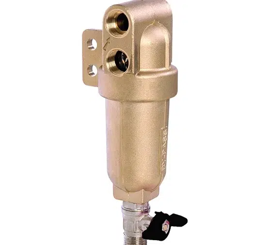 Filtro laton en linea 1/2 40 Mesh con llave