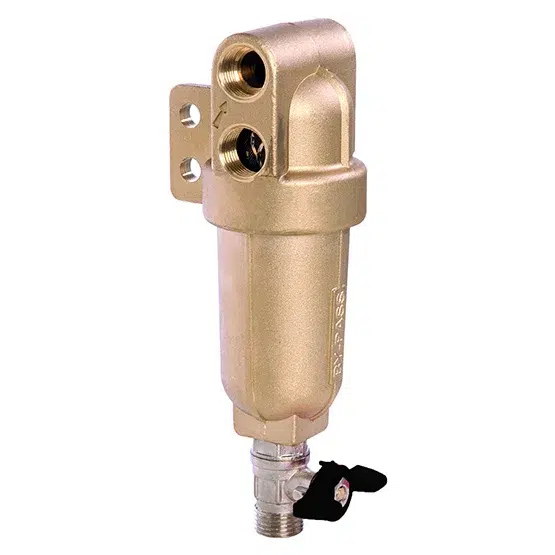 Filtro laton en linea 1/2 40 Mesh con llave