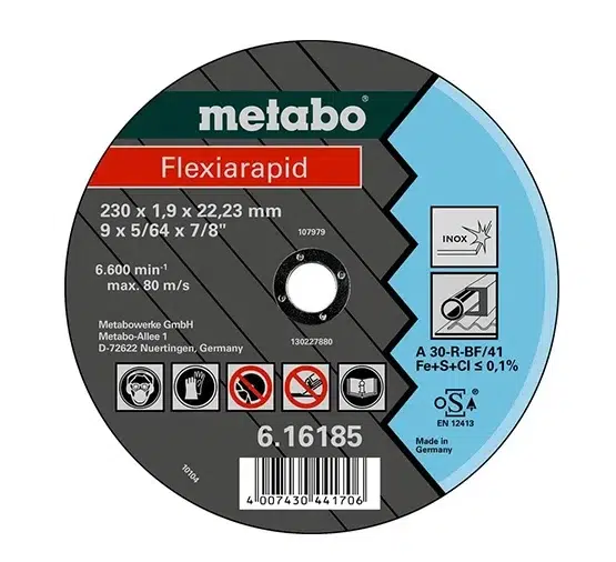 Disco corte Flexiarapid Acero Inoxidable ø 115x1.0