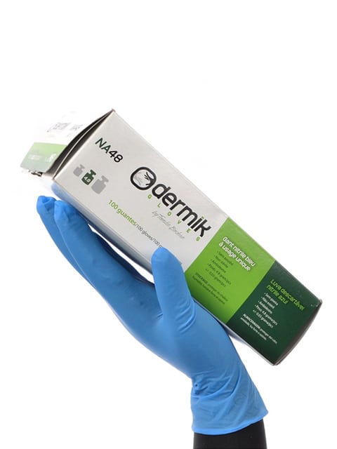 Guante desechable NA48 Nitrilo Azul (disp.100 u)