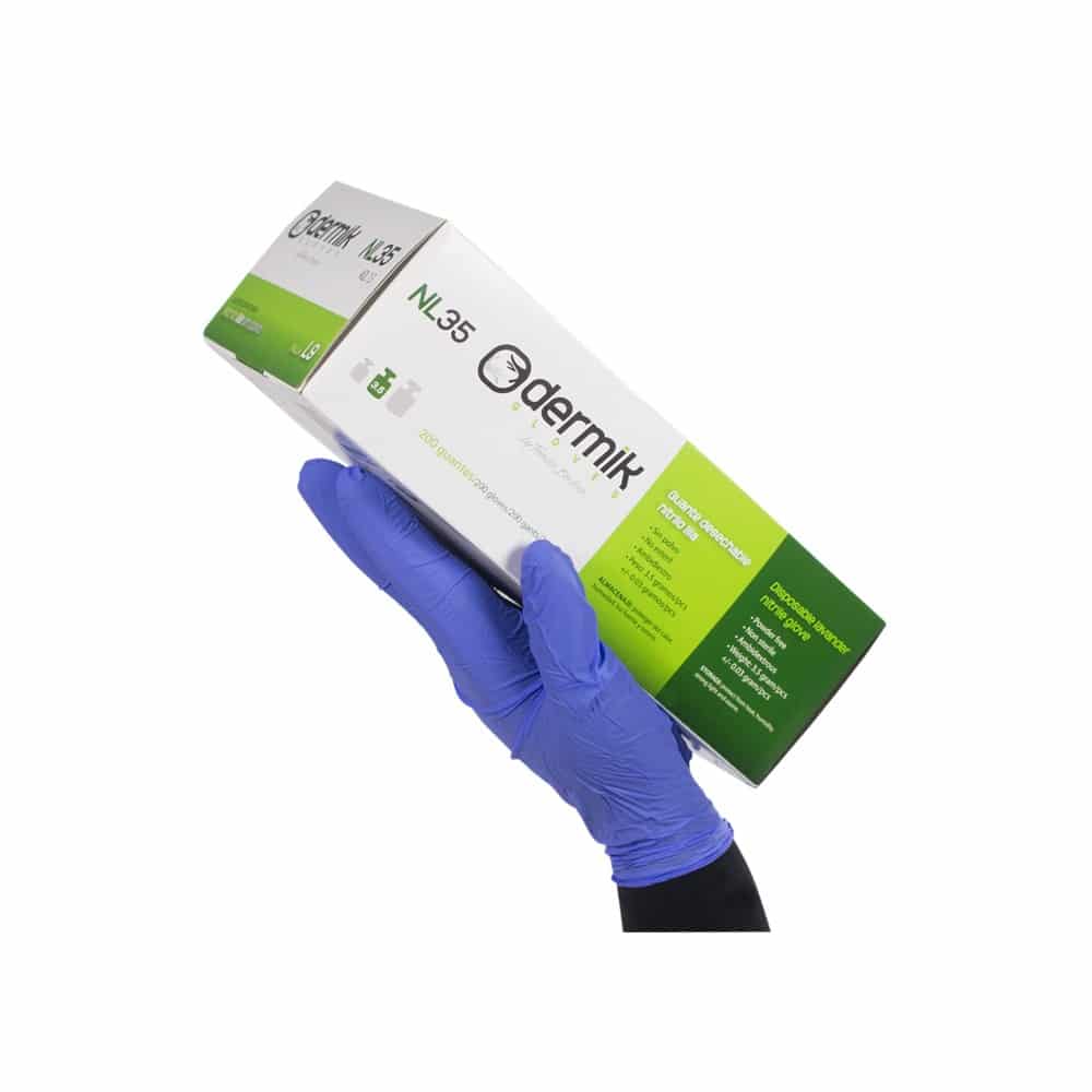 Guante desechable NL35 Nitrilo Azul (disp.200 u)